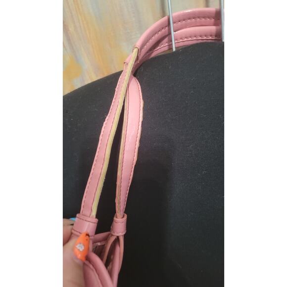 Coach Scribble Pop Art Tote Bag F19184 Pink Patent Leather Trim Shoulder Purse - Picture 14 of 15